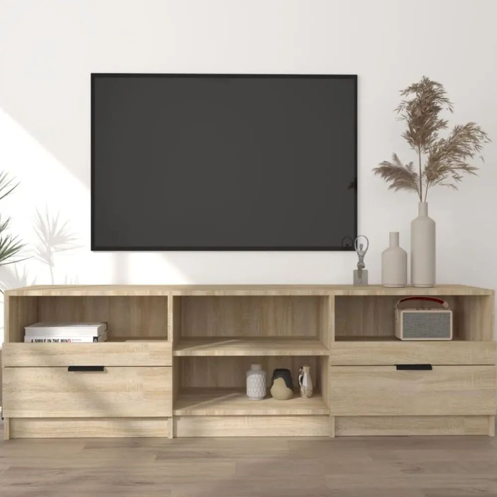 Tv-Meubels*vidaXL Tv-meubel 150x33,5x45 cm bewerkt hout kleurig Sonoma eiken