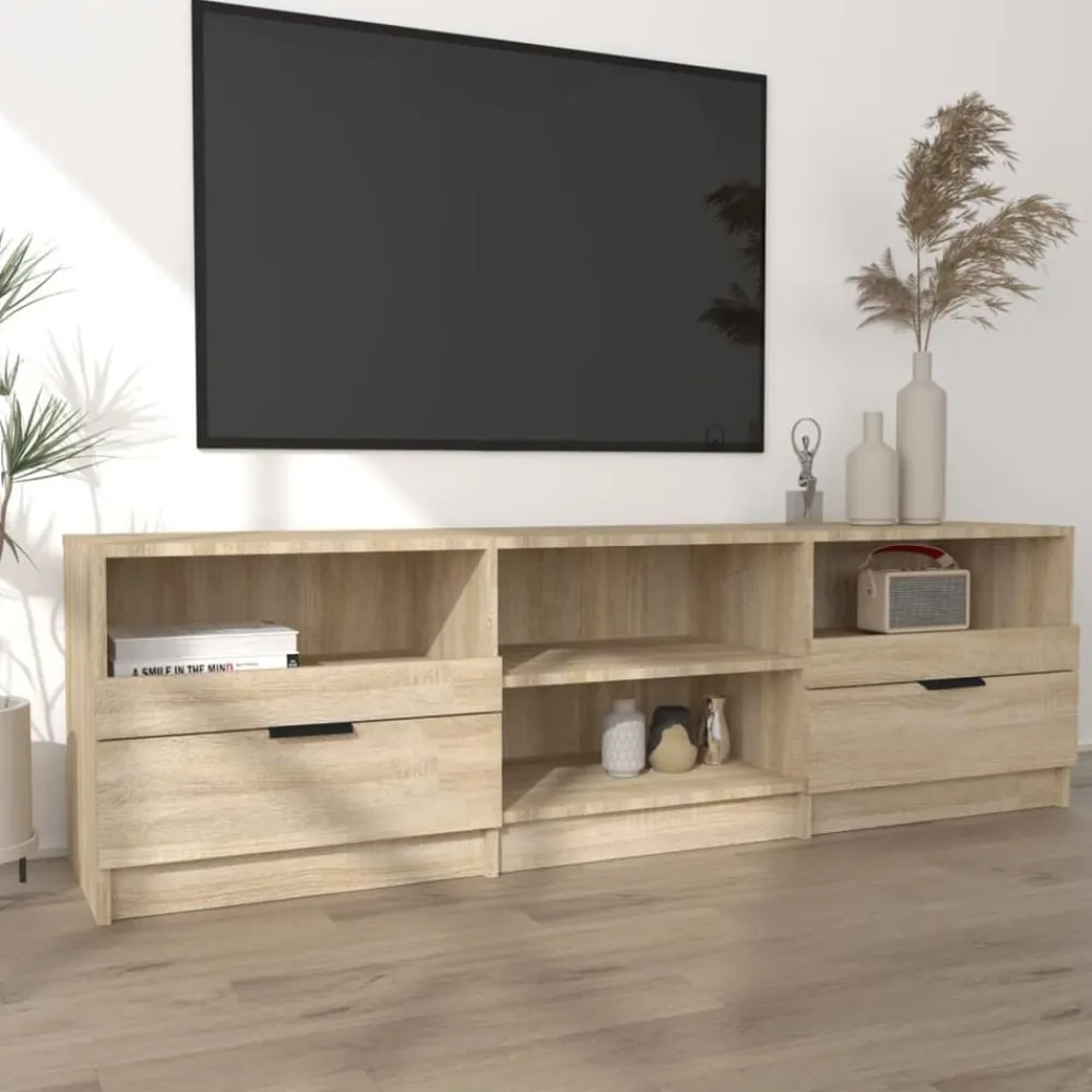 Tv-Meubels*vidaXL Tv-meubel 150x33,5x45 cm bewerkt hout kleurig Sonoma eiken