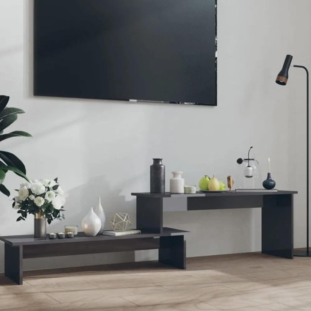 Tv-Meubels*vidaXL Tv-meubel 180x30x43 cm bewerkt hout Hoogglans grijs