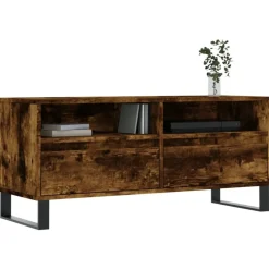 Tv-Meubels*vidaXL Tv-meubel 100x34,5x44,5 cm bewerkt hout kleurig Gerookt eiken