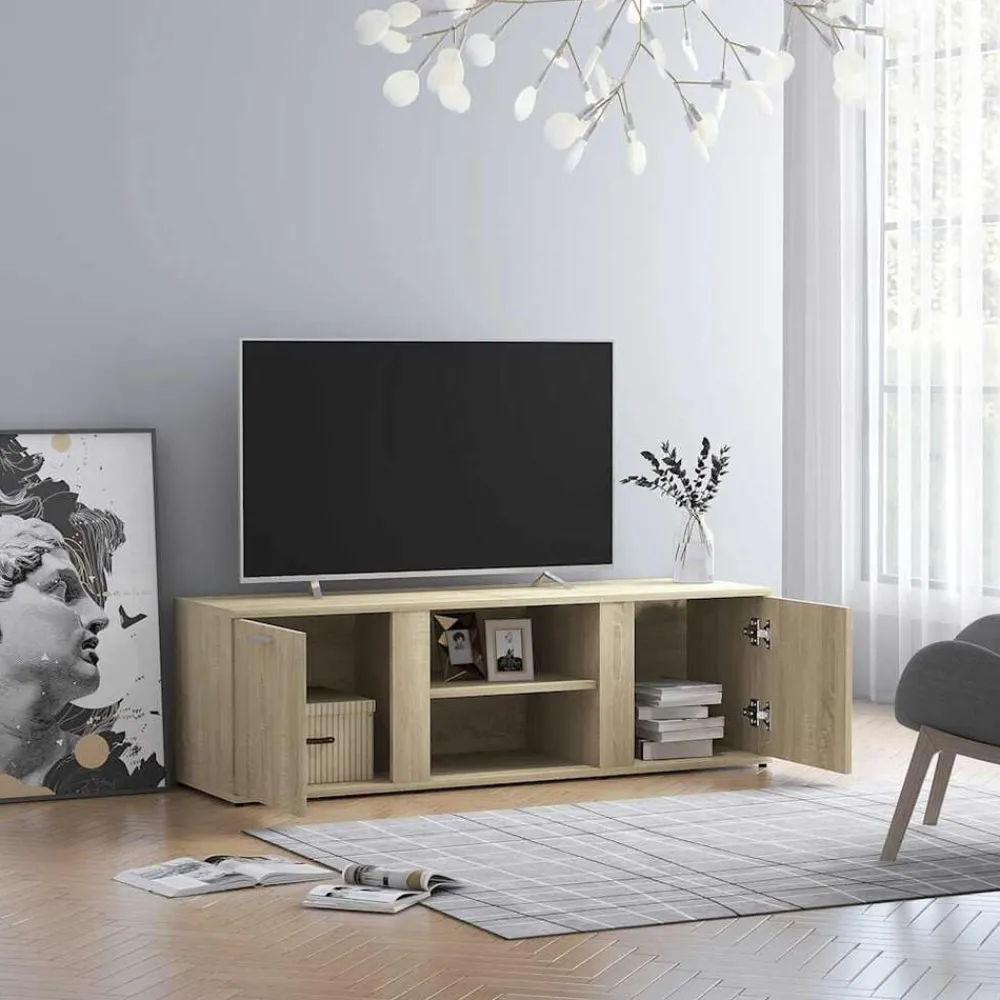 Tv-meubel 120x34x37 cm bewerkt hout kleurig>vidaXL