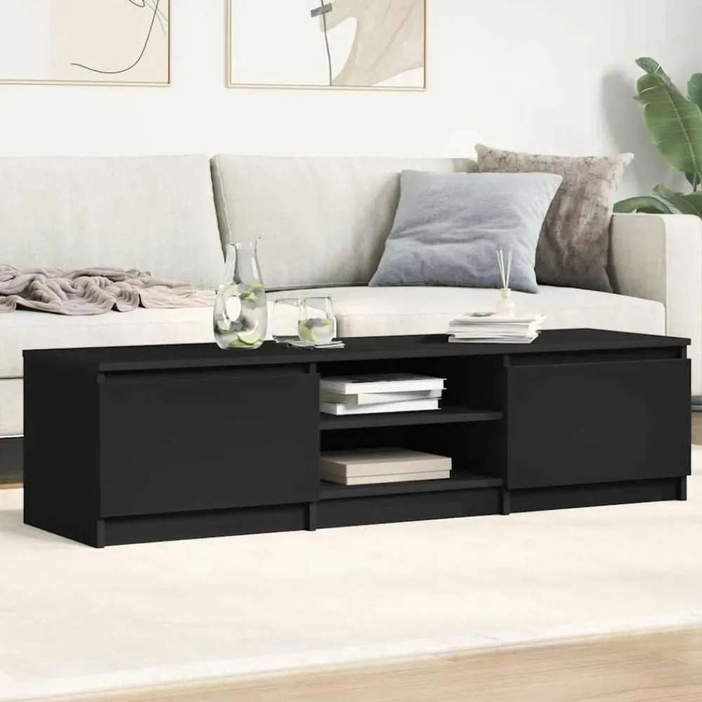 Tv-Meubels*vidaXL Tv-meubel 140x40x35,5 cm bewerkt hout Zwart
