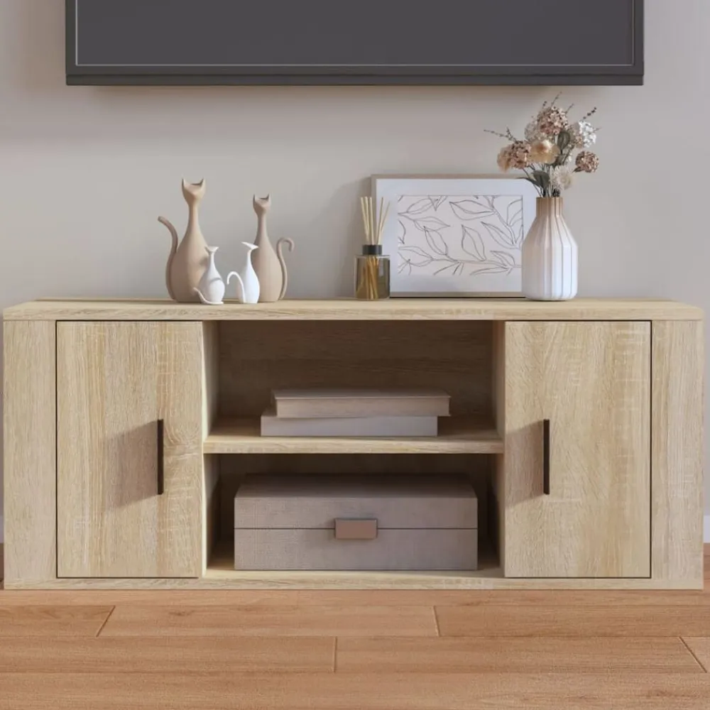 Tv-meubel 100x35x40 cm bewerkt hout kleurig>vidaXL Sale