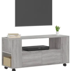Tv-meubel 102x34,5x43 cm bewerkt hout eikenkleurig><noscript><img width=
