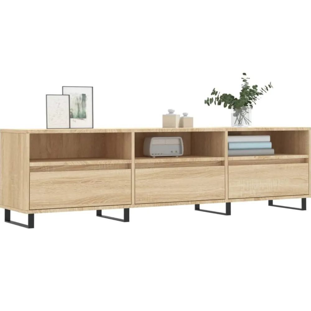 Tv-Meubels*vidaXL Tv-meubel 150x30x44,5 cm bewerkt hout kleurig Sonoma eiken
