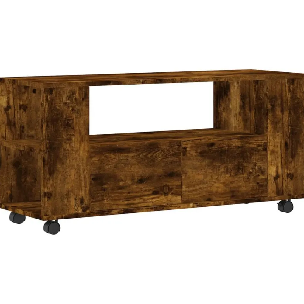 Tv-Meubels*vidaXL Tv-meubel 102x34,5x43 cm bewerkt hout kleurig Gerookt eiken
