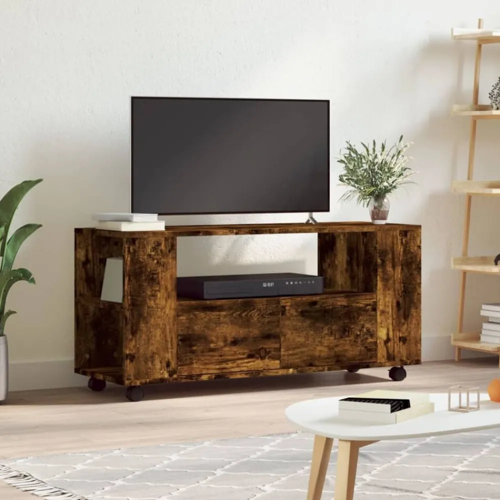 Tv-Meubels*vidaXL Tv-meubel 102x34,5x43 cm bewerkt hout kleurig Gerookt eiken