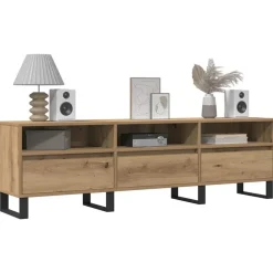 Tv-meubel 150x30x44,5 cm bewerkt hout artisanaal eikenkleur>vidaXL Sale