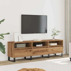 Tv-meubel 150x30x44,5 cm bewerkt hout artisanaal eikenkleur><noscript><img width=