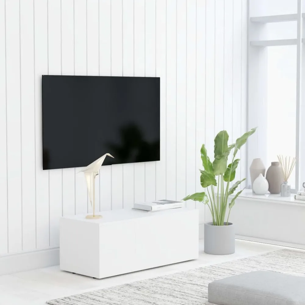 Tv-Meubels*vidaXL Tv-meubel 80x34x30 cm bewerkt hout Wit