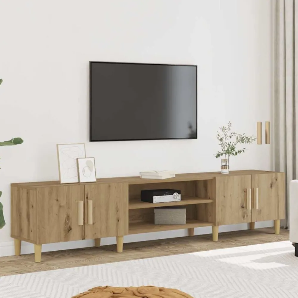 Tv-meubel 180x31,5x40 cm bewerkt hout>vidaXL Hot