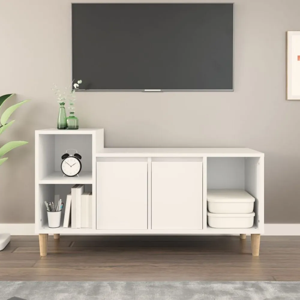 Tv-Meubels*vidaXL Tv-meubel 100x35x55 cm bewerkt hout Wit