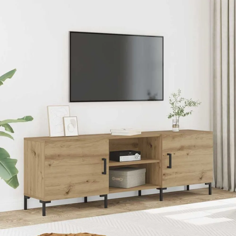 Tv-Meubels*vidaXL Tv-meubel 150x30x50 cm bewerkt hout artisanaal eikenkleurig