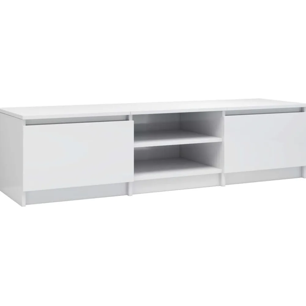 Tv-Meubels*vidaXL Tv-meubel 140x40x35,5 cm bewerkt hout Hoogglans wit