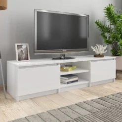 Tv-Meubels*vidaXL Tv-meubel 140x40x35,5 cm bewerkt hout Hoogglans wit