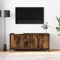 Tv-Meubels*vidaXL Tv-meubel 102x35x45 cm bewerkt hout kleurig Gerookt eiken