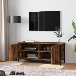 Tv-Meubels*vidaXL Tv-meubel 102x35x45 cm bewerkt hout kleurig Gerookt eiken