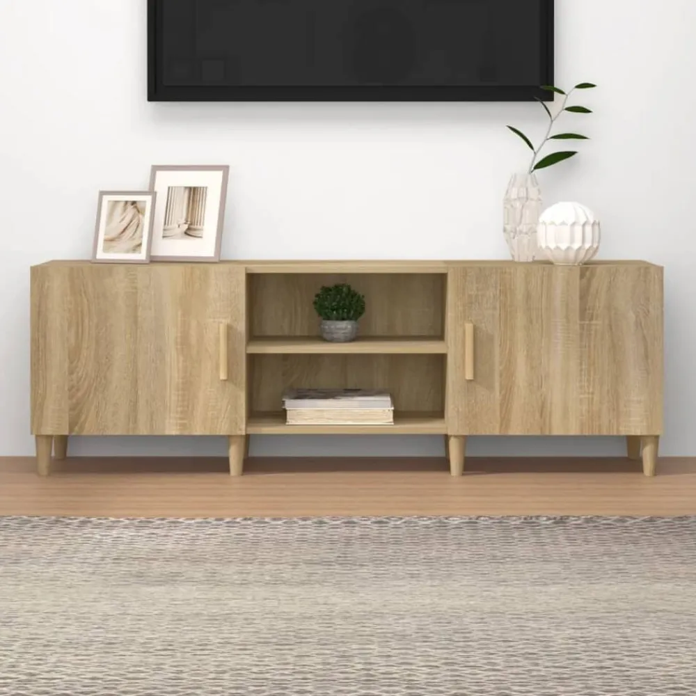 Tv-meubel 150x30x50 cm bewerkt hout kleurig>vidaXL Clearance