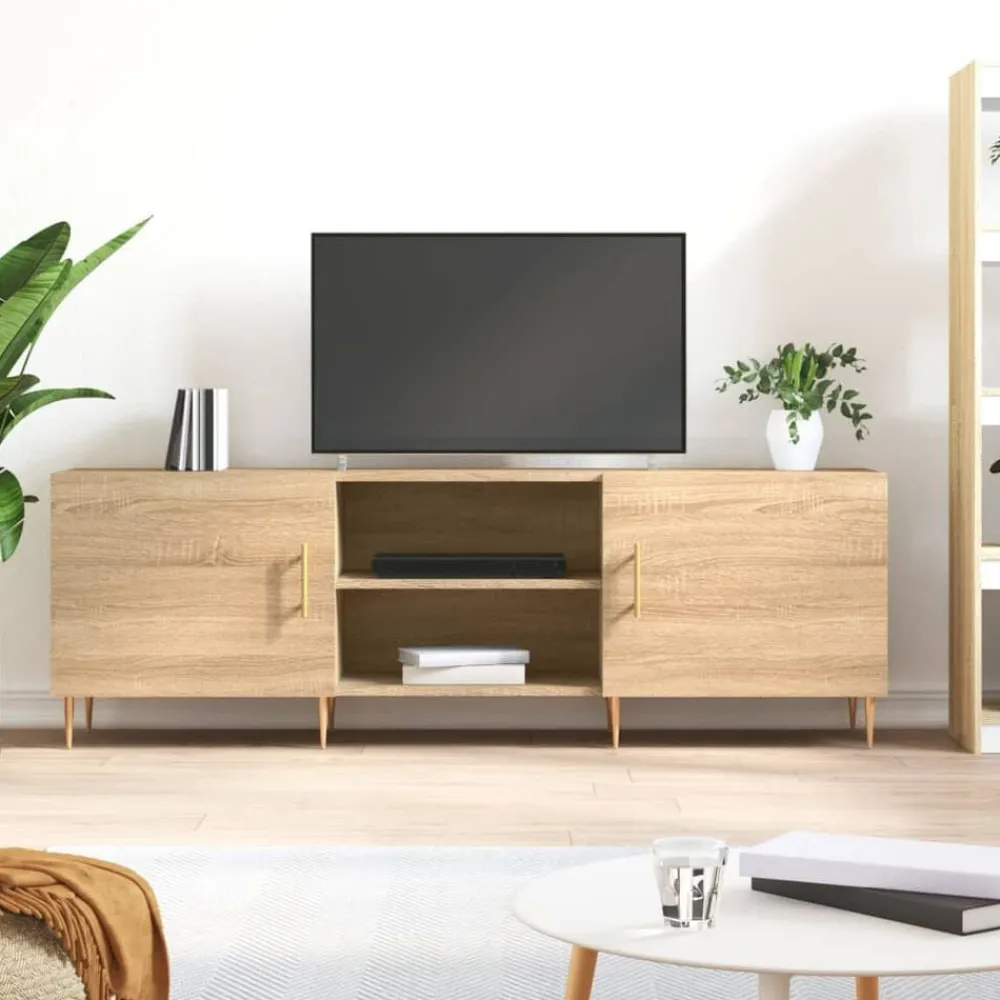 Tv-meubel 150x30x50 cm bewerkt hout kleurig>vidaXL New