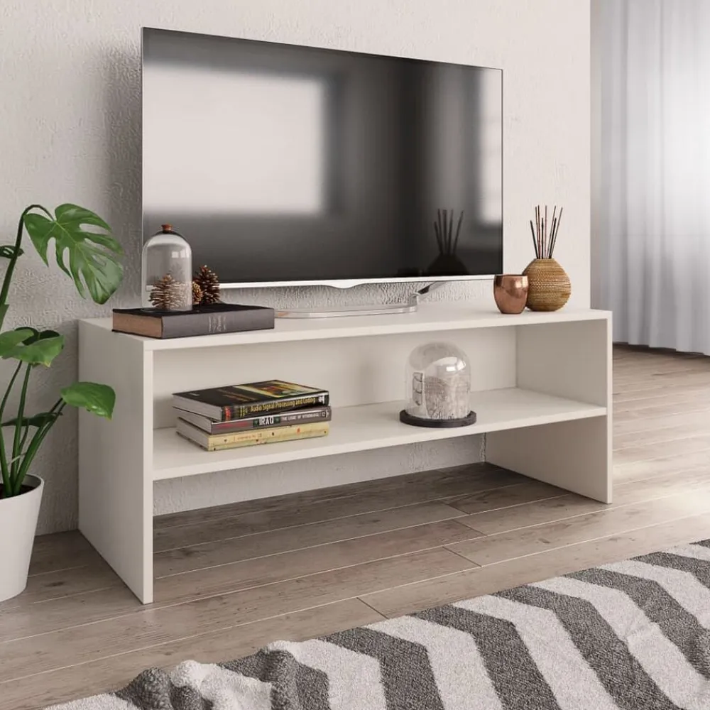 Tv-Meubels*vidaXL Tv-meubel 100x40x40 cm bewerkt hout Wit