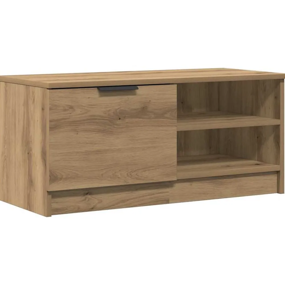 Tv-meubel 80x35x36,5 cm bewerkt hout artisanaal eikenkleur>vidaXL