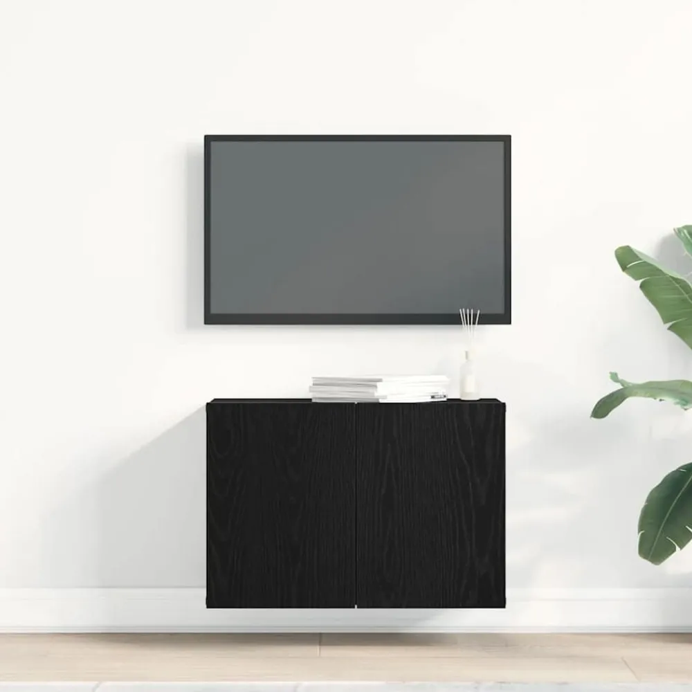 Kasten & Opbergmeubelen*vidaXL Tv-meubel 60x30x41 cm bewerkt hout zwart eikenkleurig