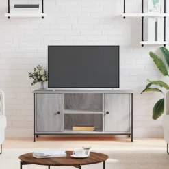 Tv-Meubels*vidaXL Tv-meubel 100x40x50 cm bewerkt hout eikenkleurig Grijs sonoma