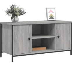 Tv-Meubels*vidaXL Tv-meubel 100x40x50 cm bewerkt hout eikenkleurig Grijs sonoma