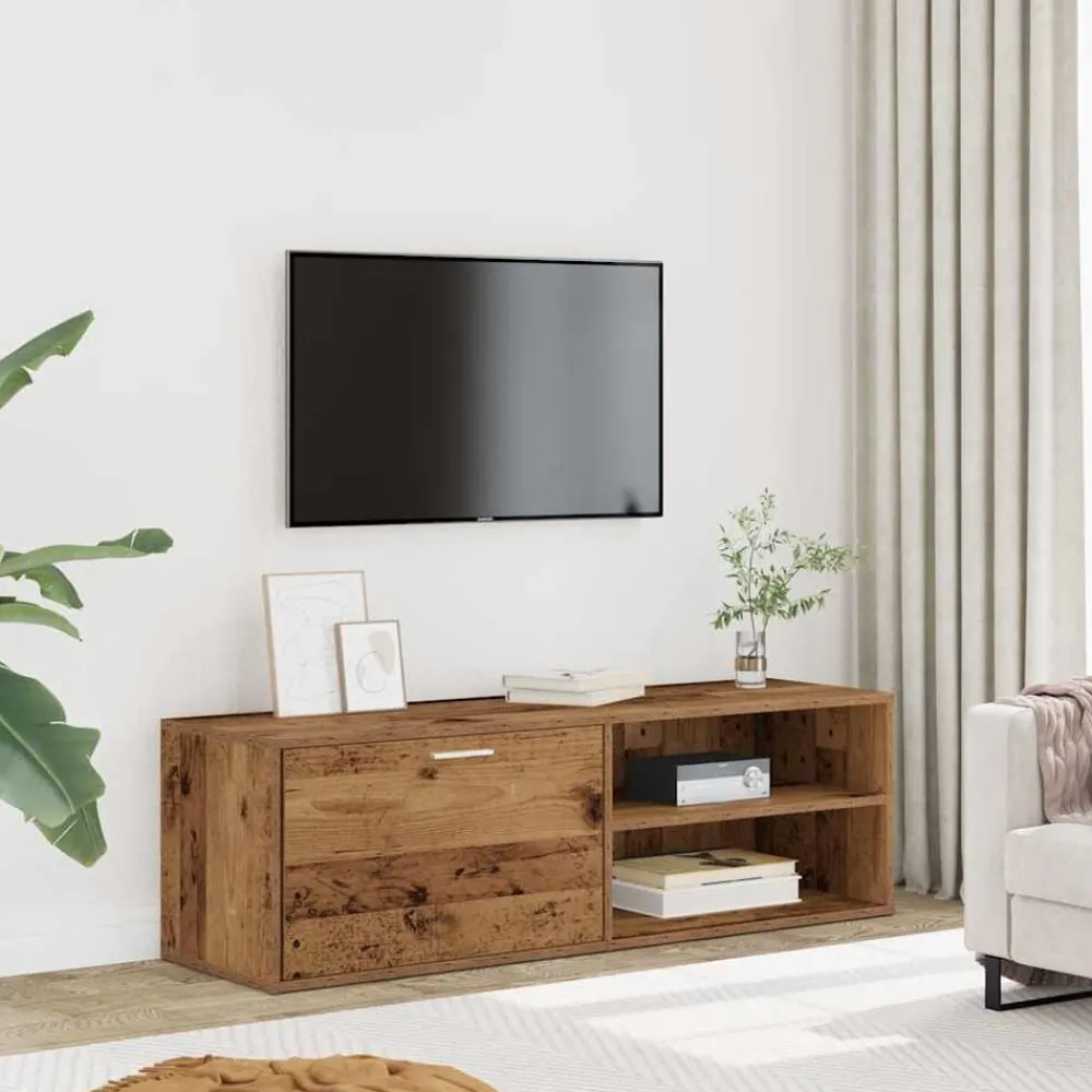 Tv-Meubels*vidaXL Tv-meubel 120x34x37 cm bewerkt hout kleurig Oud hout
