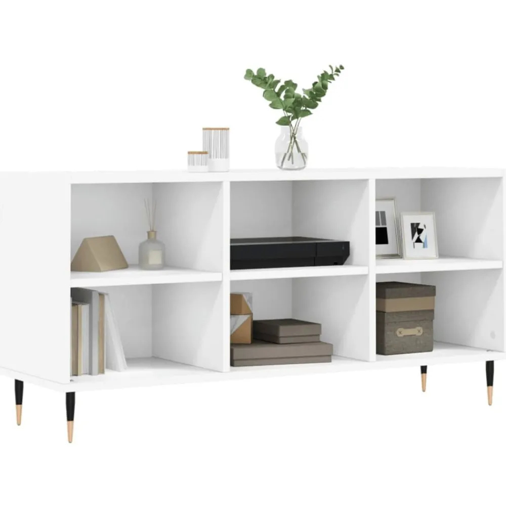 Tv-Meubels*vidaXL Tv-meubel 103,5x30x50 cm bewerkt hout Wit