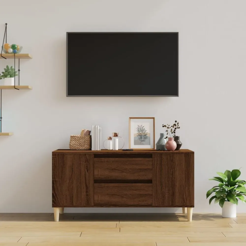 Tv-meubel 102x44,5x50 cm bewerkt hout>vidaXL Outlet