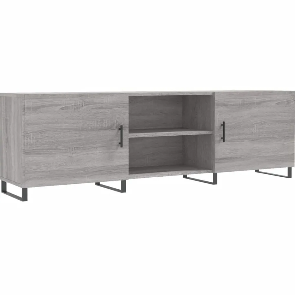 Tv-Meubels*vidaXL Tv-meubel 150x30x50 cm bewerkt hout eikenkleurig Grijs sonoma