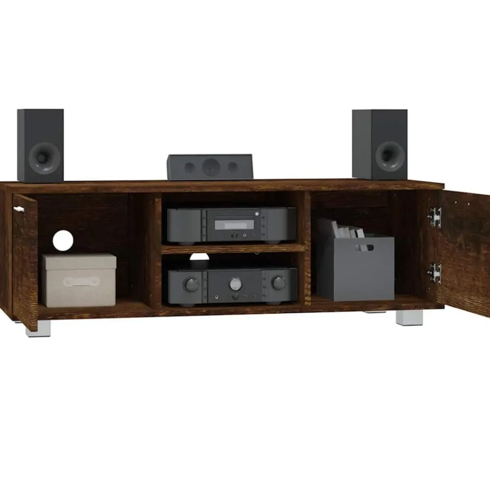 Tv-Meubels*vidaXL Tv-meubel 120x40,5x35 cm bewerkt hout kleurig Gerookt eiken