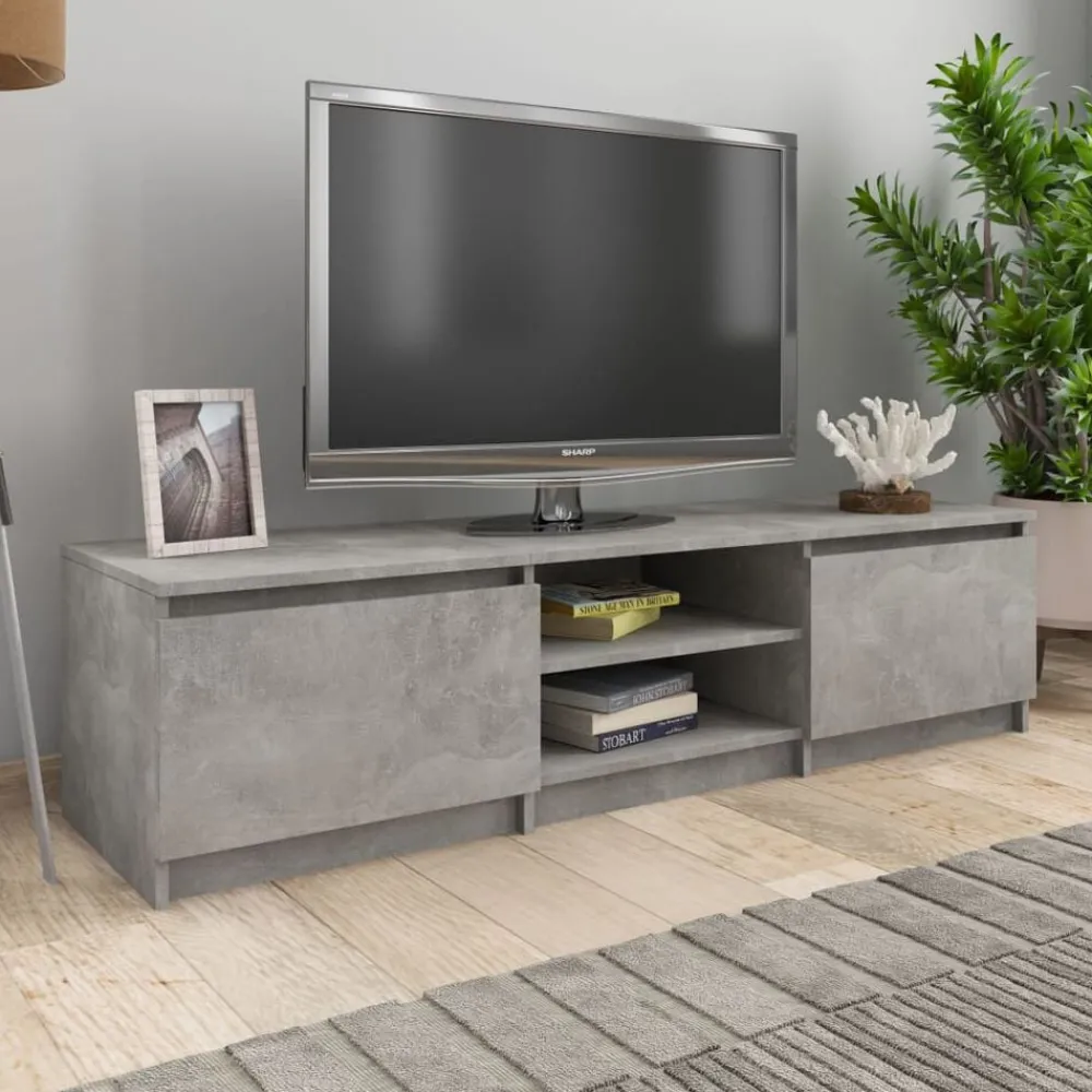 Tv-Meubels*vidaXL Tv-meubel 140x40x35,5 cm bewerkt hout Betongrijs