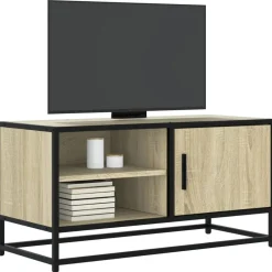 Tv-meubel 80x34,5x40 cm bewerkt hout metaal kleurig>vidaXL Sale