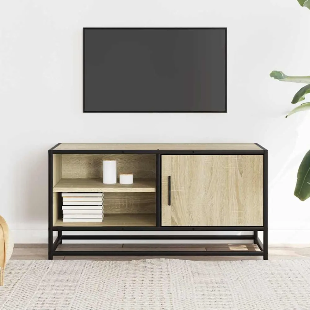 Tv-meubel 80x34,5x40 cm bewerkt hout metaal kleurig>vidaXL Sale