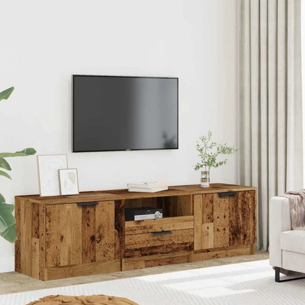 Tv-meubel 140x35x40 cm bewerkt hout kleurig>vidaXL Clearance