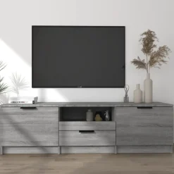 Tv-meubel 140x35x40 cm bewerkt hout eikenkleurig>vidaXL Discount