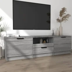 Tv-meubel 140x35x40 cm bewerkt hout eikenkleurig><noscript><img width=