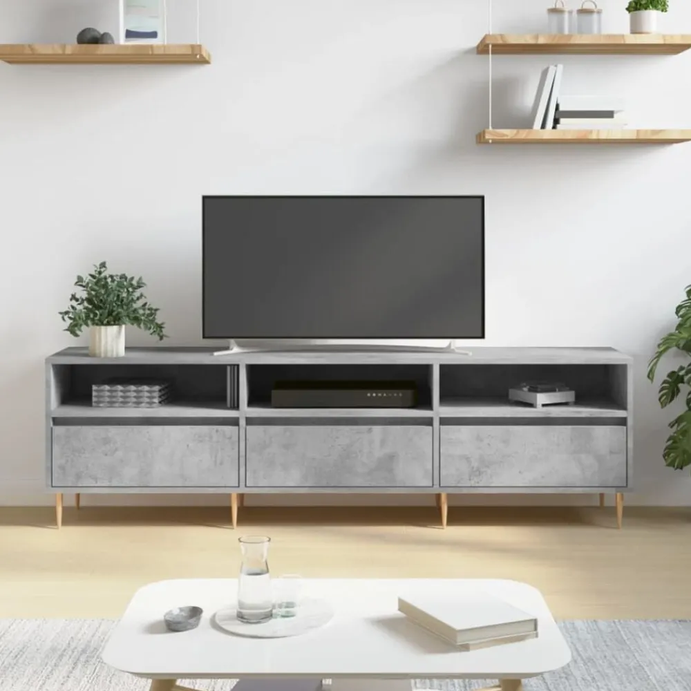 Tv-Meubels*vidaXL Tv-meubel 150x30x44,5 cm bewerkt hout Betongrijs