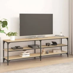 Tv-Meubels*vidaXL Tv-meubel 160x30x50 cm bewerkt hout kleurig Sonoma eiken