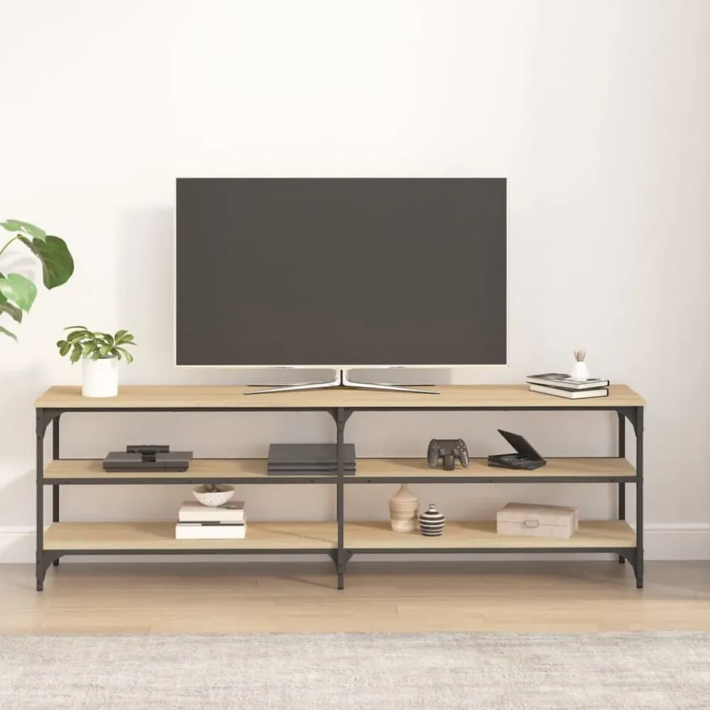 Tv-Meubels*vidaXL Tv-meubel 160x30x50 cm bewerkt hout kleurig Sonoma eiken
