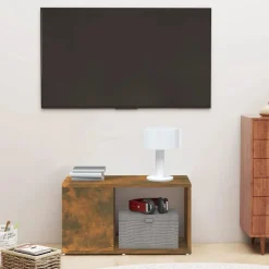 Boekenkasten & Wandplanken*vidaXL Tv-meubel 60x24x32 cm bewerkt hout kleurig Gerookt eiken