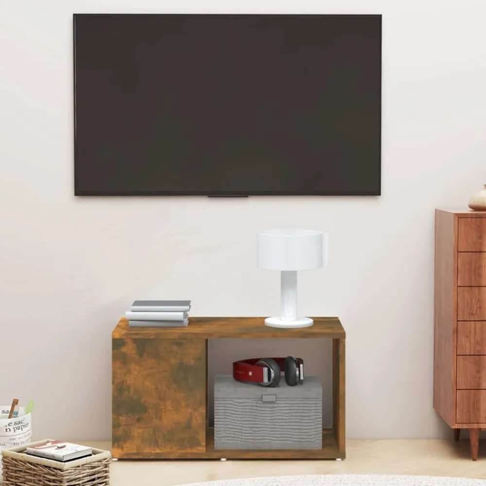 Boekenkasten & Wandplanken*vidaXL Tv-meubel 60x24x32 cm bewerkt hout kleurig Gerookt eiken