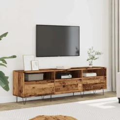 Tv-meubel 150x30x44,5 cm bewerkt hout kleurig><noscript><img width=
