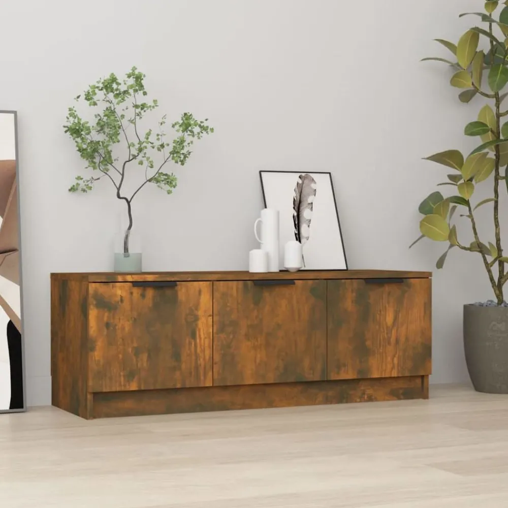 Tv-Meubels*vidaXL Tv-meubel 102x35x36,5 cm bewerkt hout kleurig Gerookt eiken