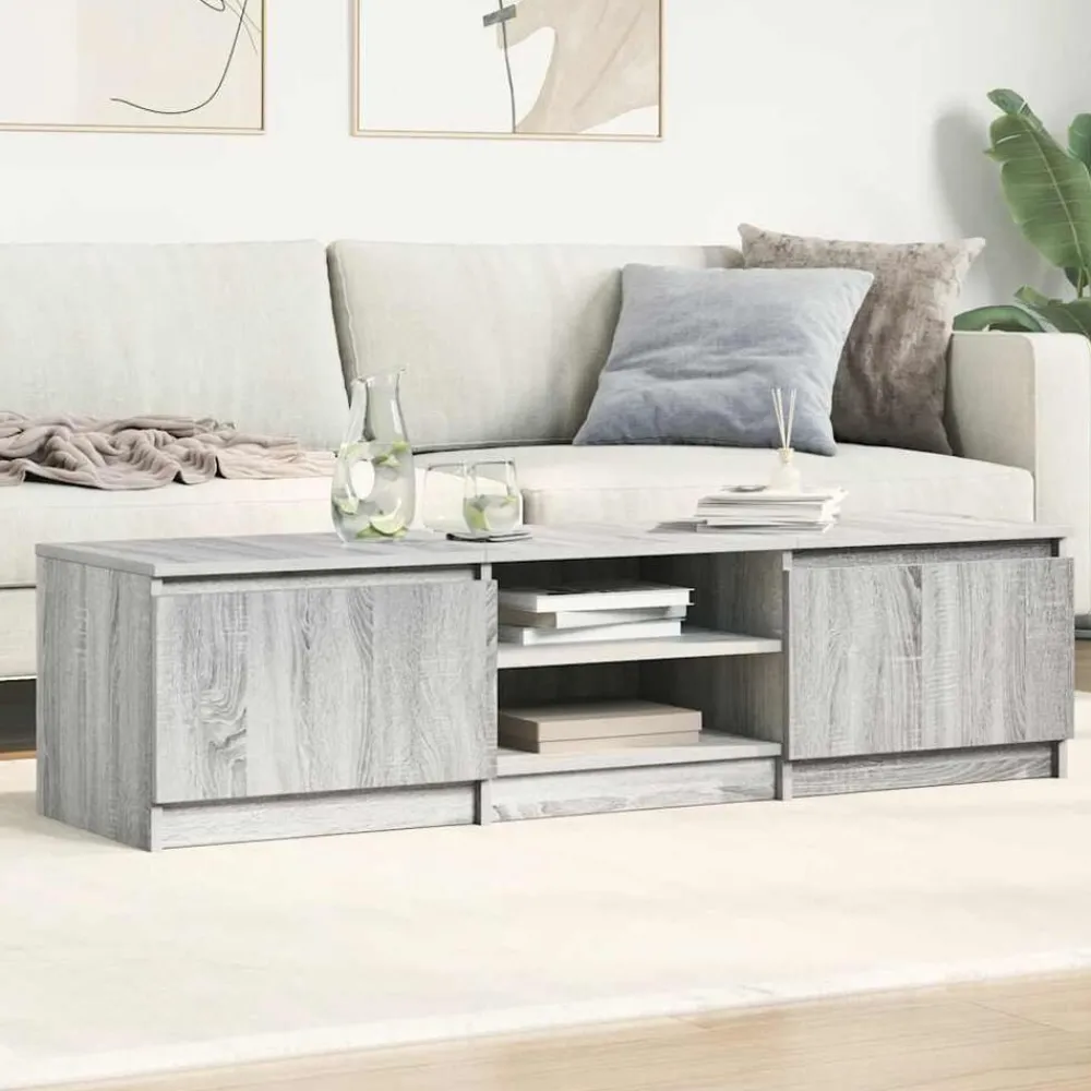 Tv-meubel 140x40x35,5 cm bewerkt hout eikenkleurig>vidaXL Online