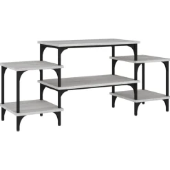 Tv-Meubels*vidaXL Tv-meubel 117x35x52 cm bewerkt hout eikenkleurig Grijs sonoma