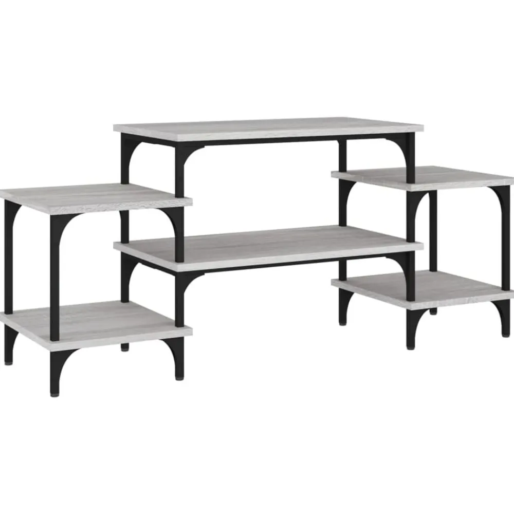 Tv-Meubels*vidaXL Tv-meubel 117x35x52 cm bewerkt hout eikenkleurig Grijs sonoma