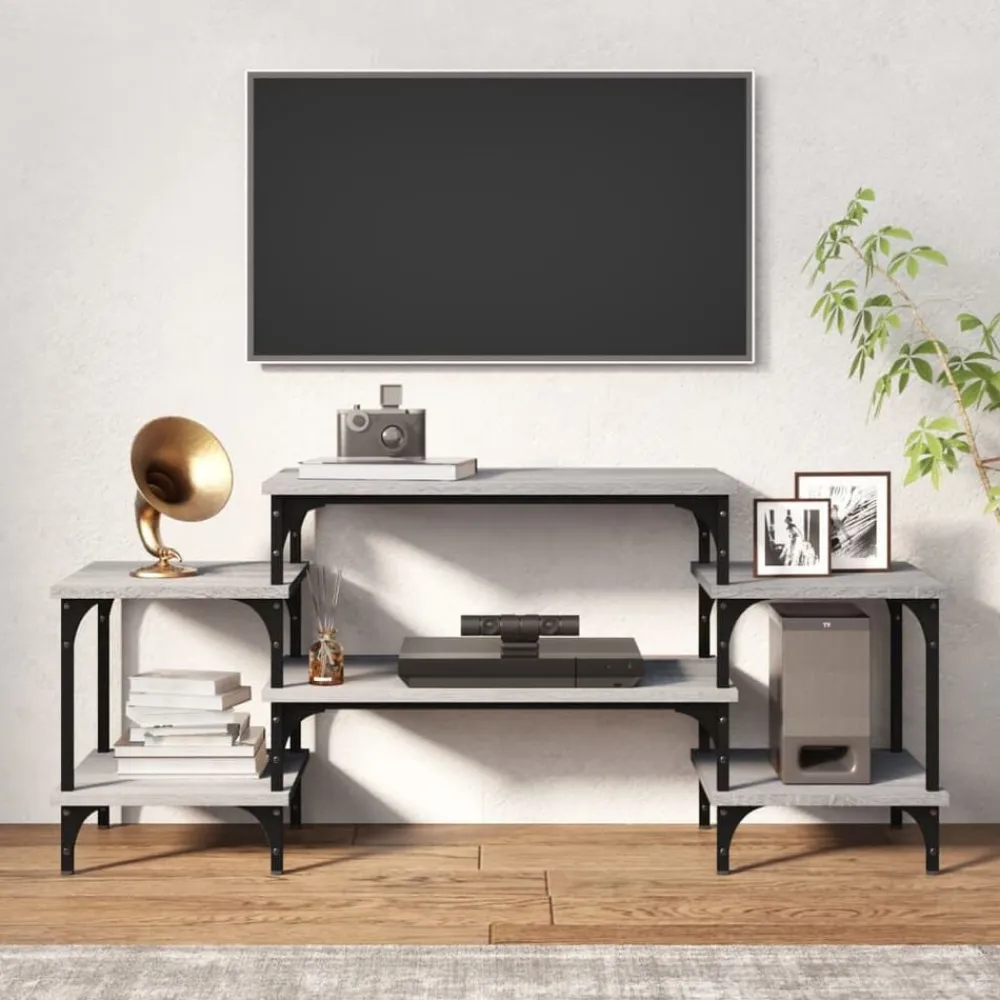 Tv-Meubels*vidaXL Tv-meubel 117x35x52 cm bewerkt hout eikenkleurig Grijs sonoma